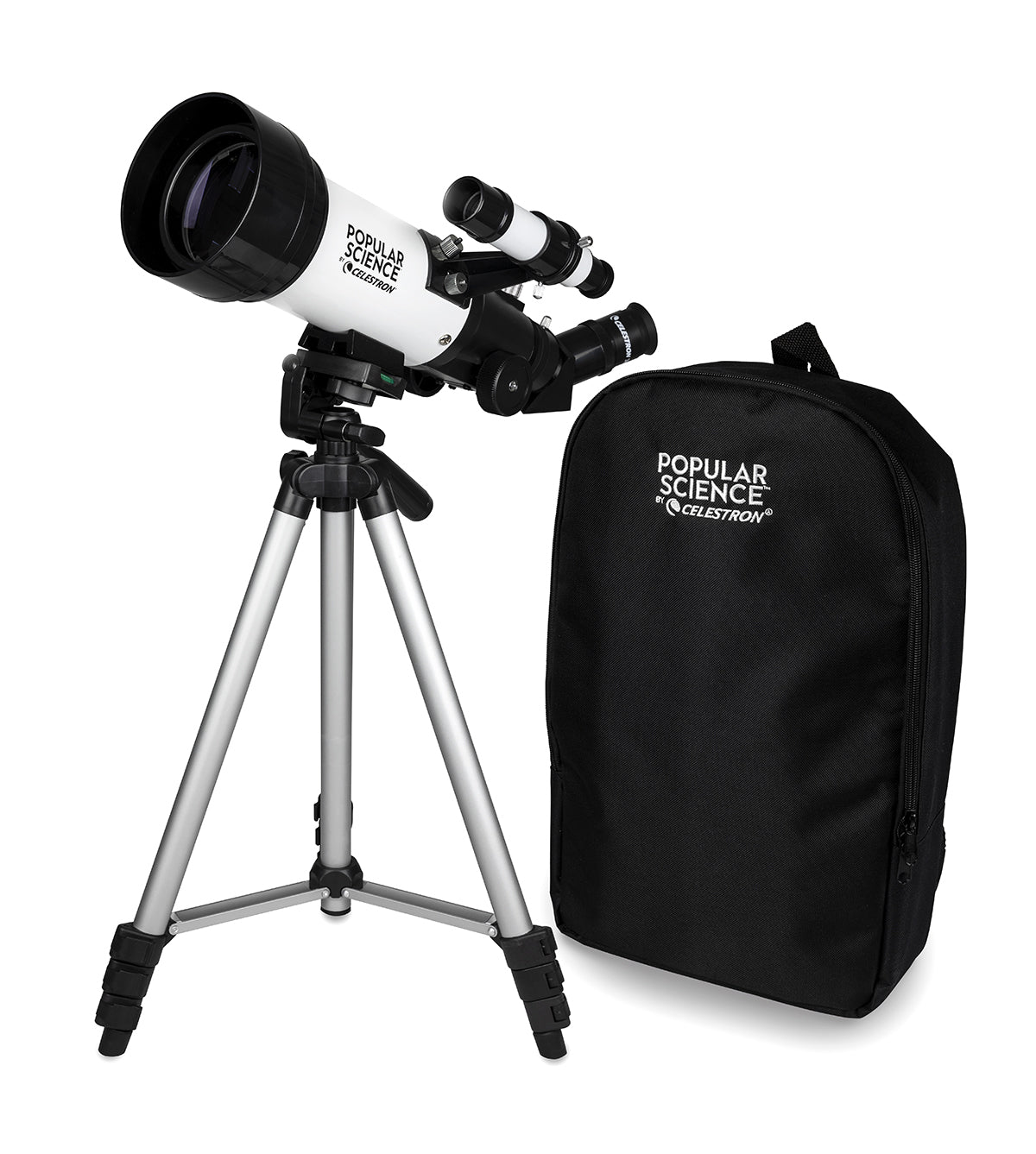 Popular Science by Celestron Travel Scope 70 Portable Telescope with Smartphone Adapter and Bluetooth Remote
