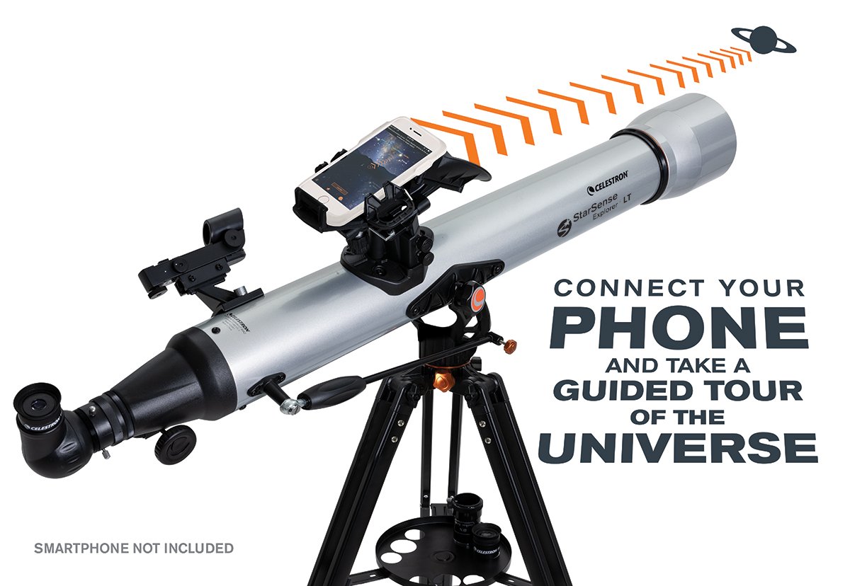 StarSense Explorer LT 80AZ Smartphone App-Enabled Refractor Telescope with Lens Cleaning Kit