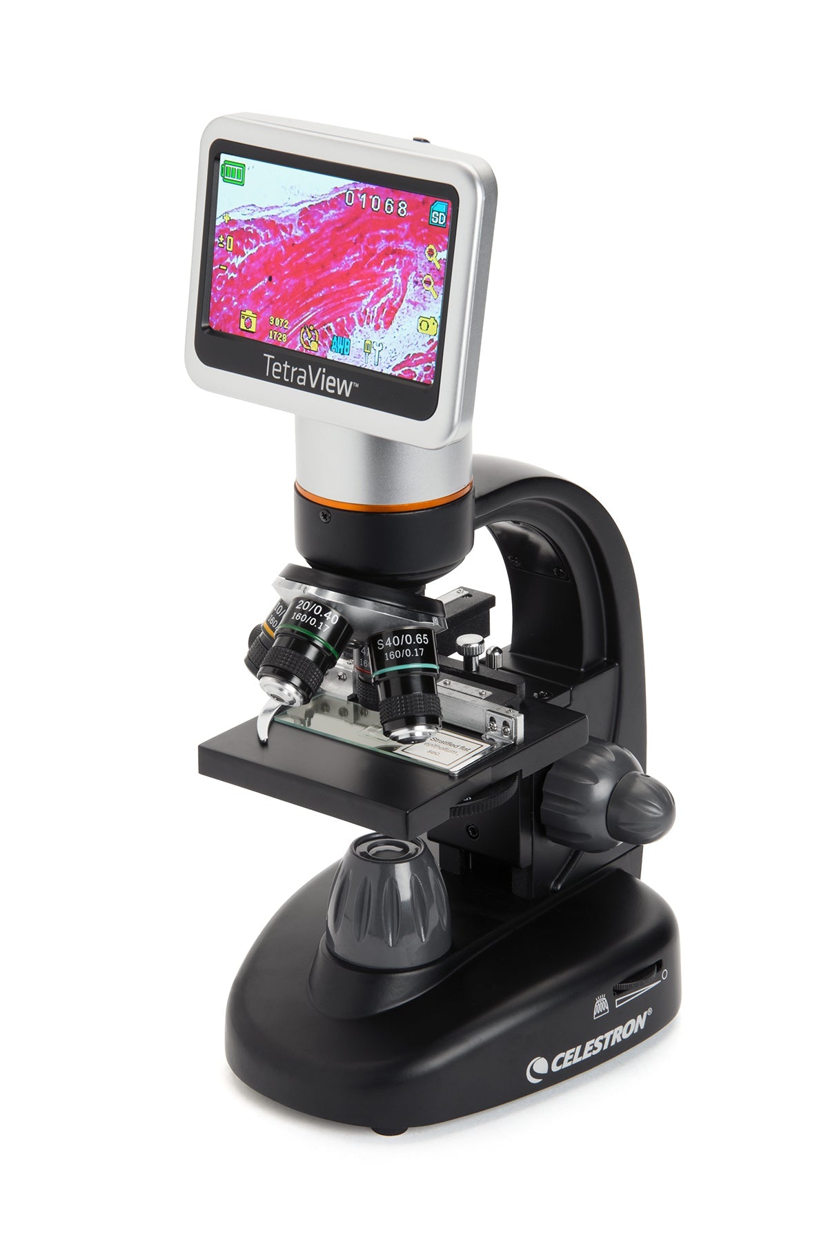 TetraView LCD Digital Microscope with 100 Slide Kit