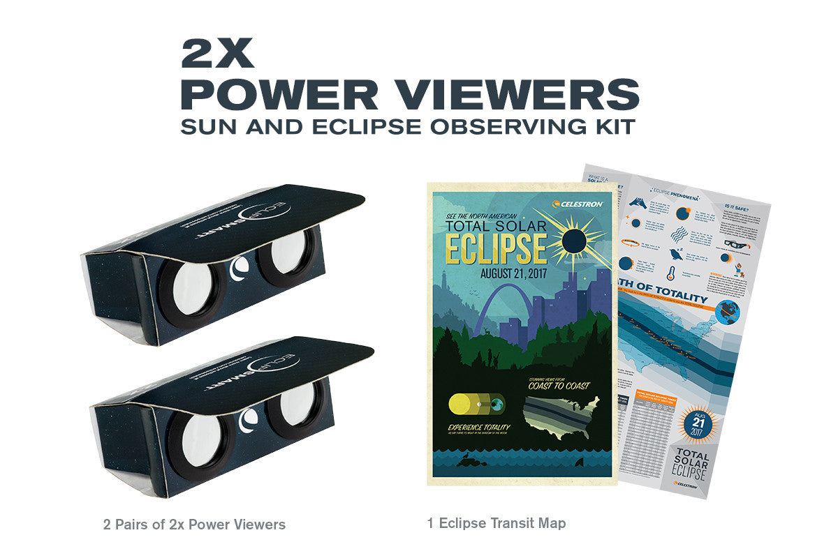 EclipSmart 2x Power Viewers Sun and Eclipse Observing Kit
