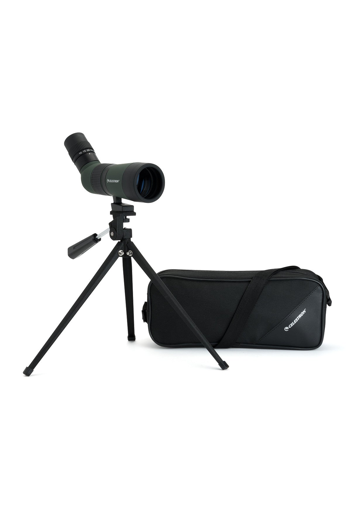 LandScout 10-30x50mm Angled Zoom Spotting Scope with Table-top Tripod