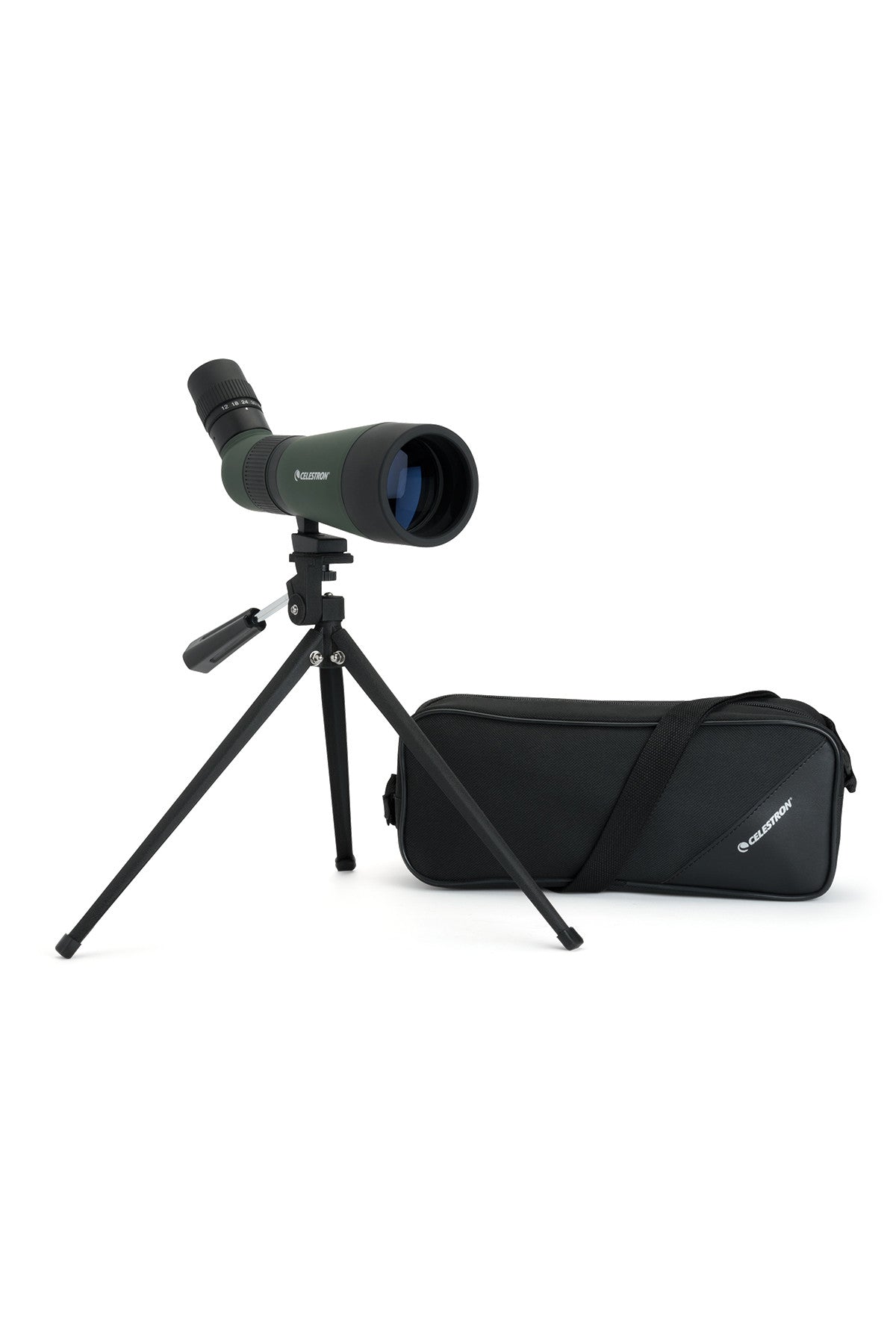LandScout 12-36x60mm Angled Zoom Spotting Scope with Table-top Tripod