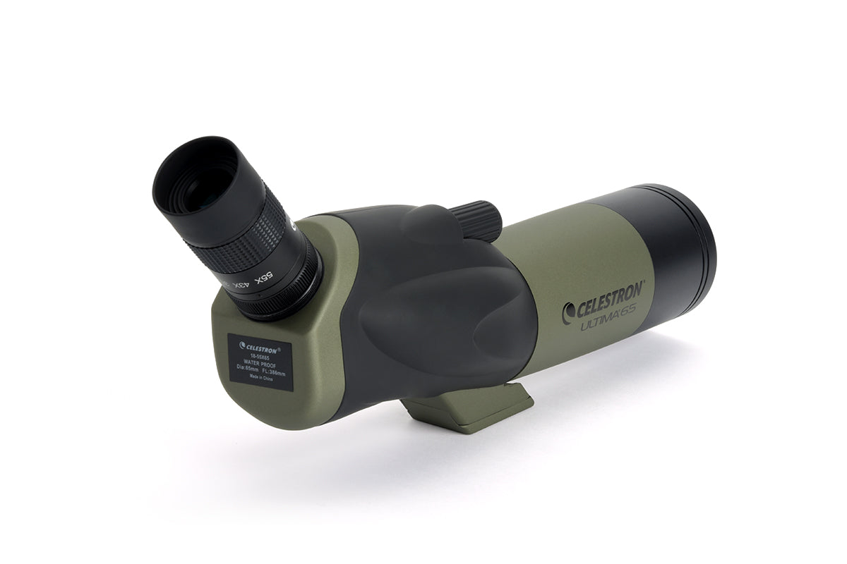 Ultima 18-55x65mm Angled Zoom Spotting Scope with Smartphone Adapter