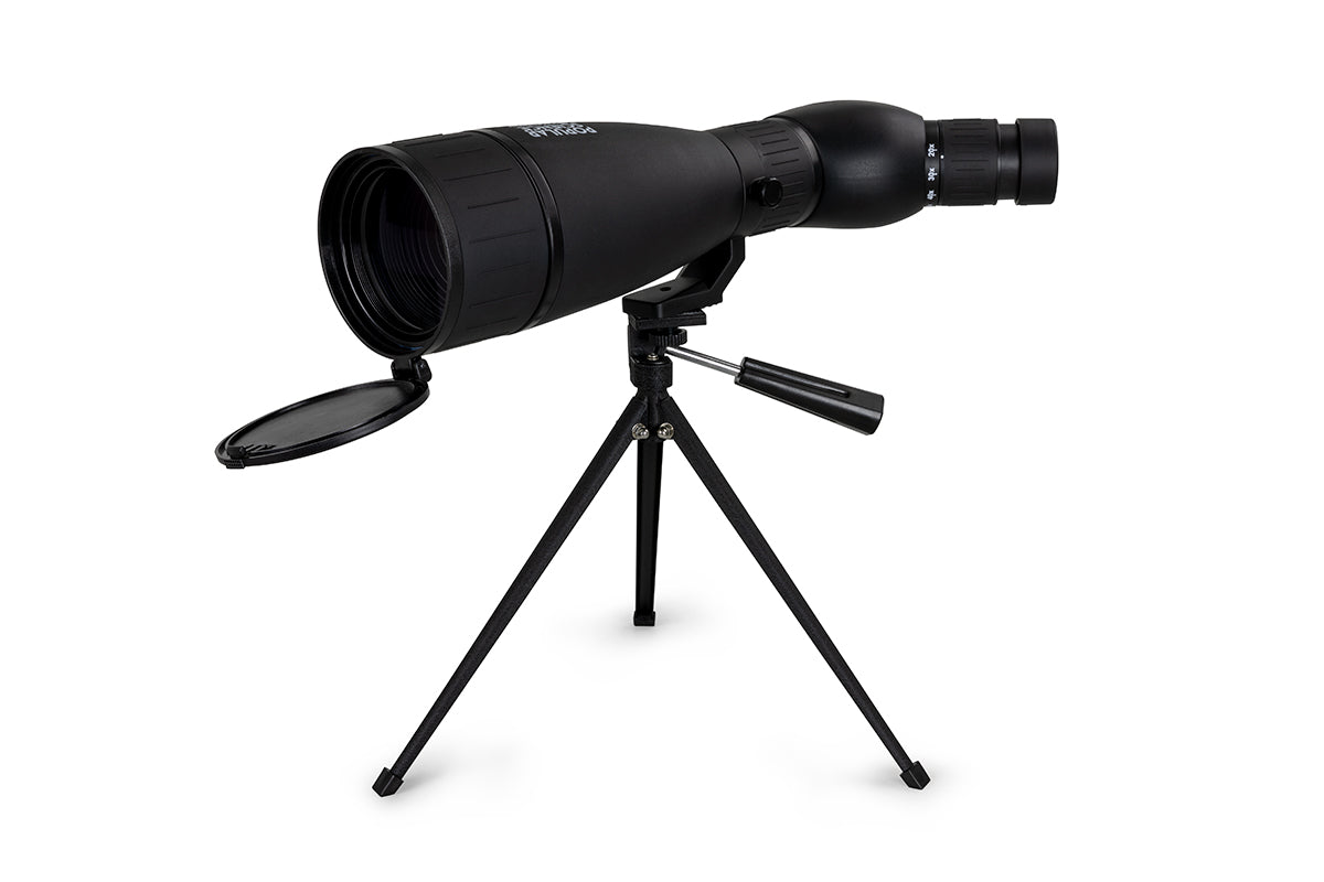 Popular Science by Celestron LandScout 20-60x80mm Angled Zoom Spotting Scope with Smartphone Adapter and Bluetooth remote