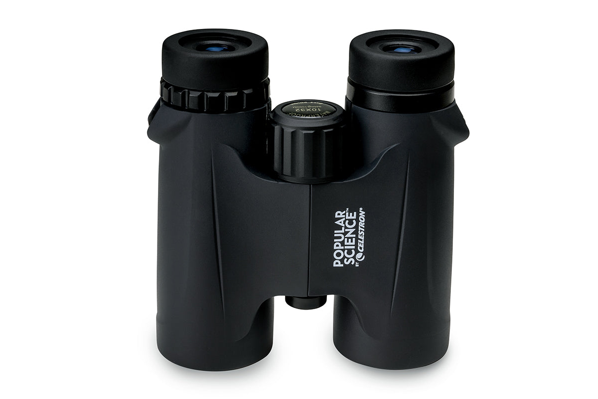 Popular Science by Celestron Outland X 10x32mm Roof Binocular with Smartphone Adapter and Bluetooth remote