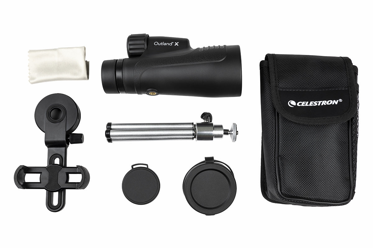 Outland X 20x50mm Monocular with Tripod, Smartphone Adapter