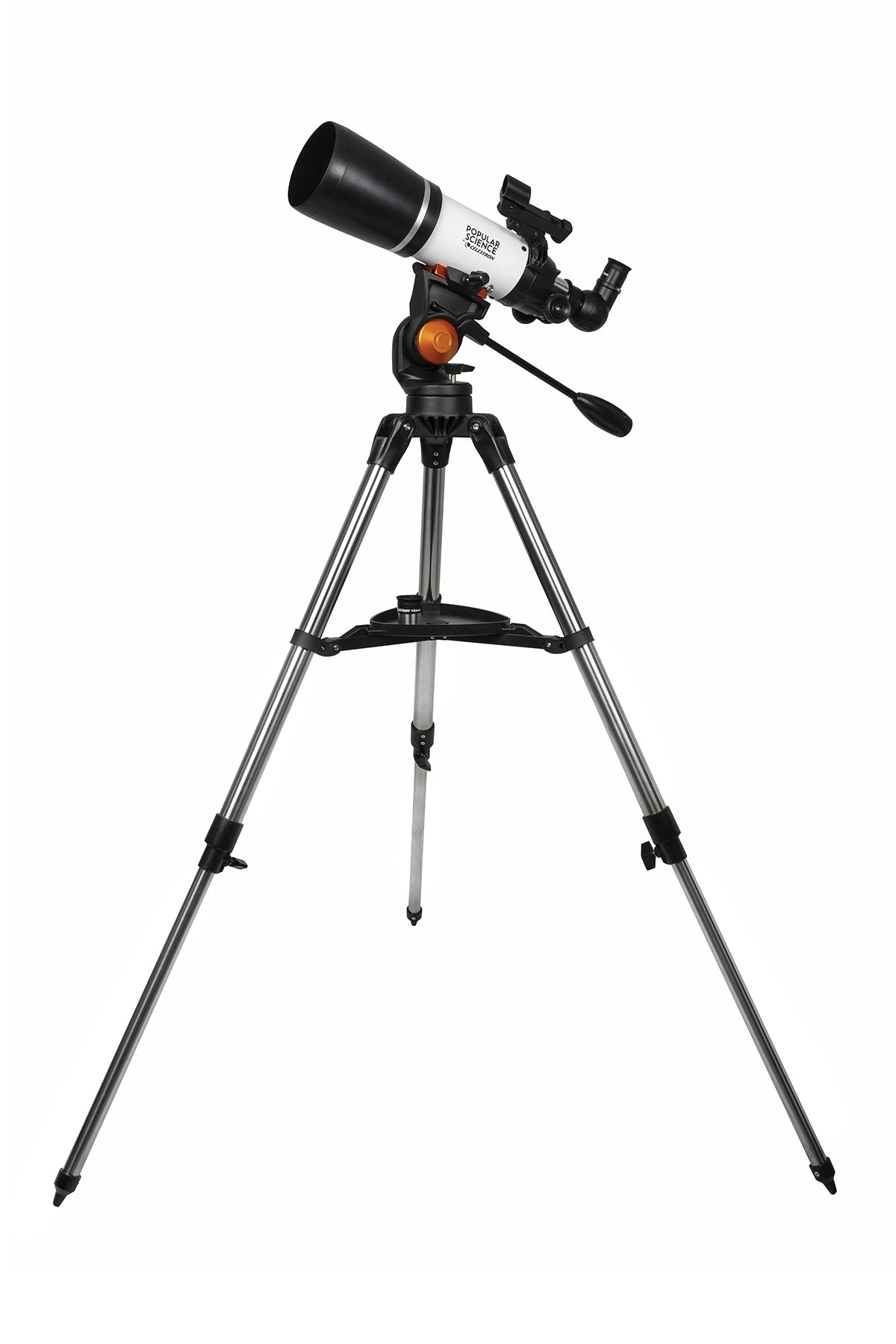 Popular Science by Celestron AstroMaster 80AZS Telescope with Smartphone Adapter and Bluetooth Remote