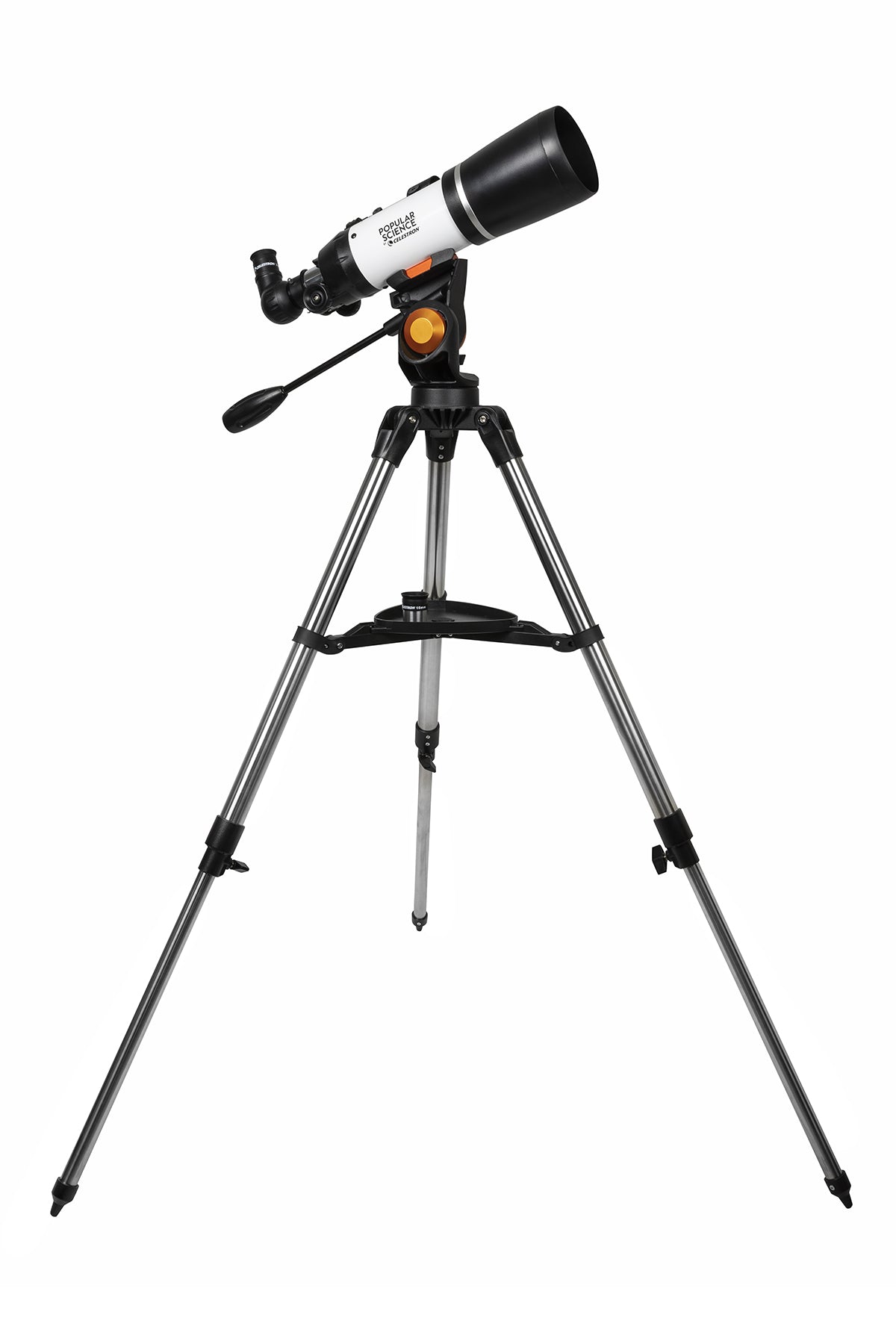 Popular Science by Celestron AstroMaster 80AZS Telescope with Smartphone Adapter and Bluetooth Remote