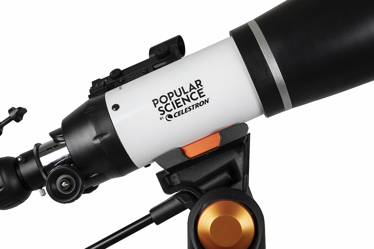 Popular Science by Celestron AstroMaster 80AZS Telescope with Smartphone Adapter and Bluetooth Remote