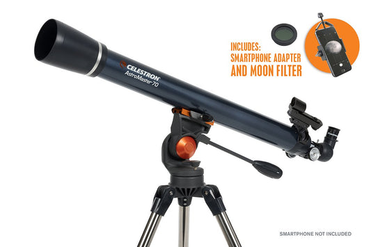 AstroMaster 70AZ Telescope w/ Phone Adapter & Moon Filter