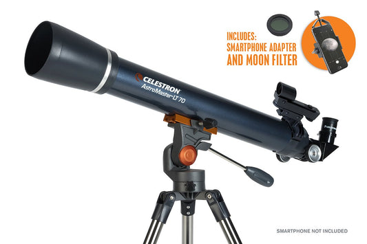 AstroMaster LT 70AZ Telescope w/ Smartphone Adapter & Moon Filter