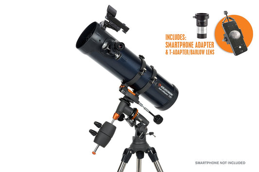 AstroMaster 130EQ Telescope w/ Phone Adapter & T-Adapter/Barlow Lens