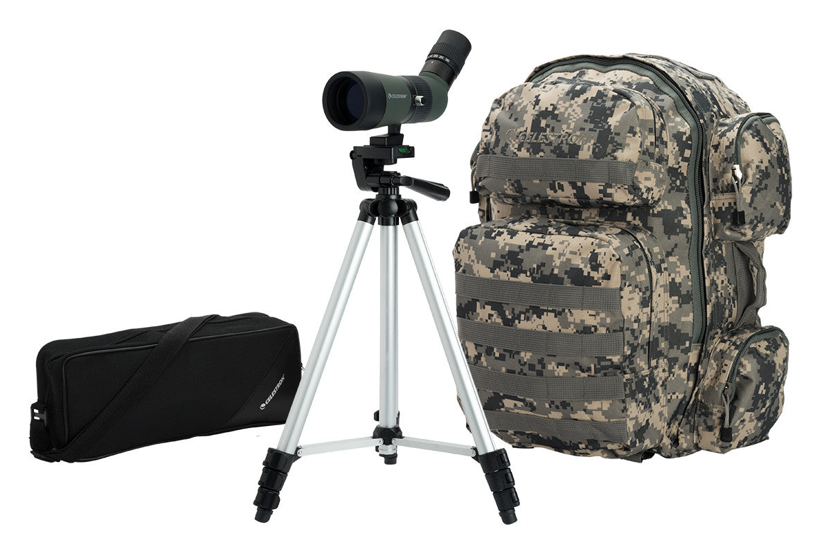 LandScout 10-30x50mm Zoom Angled Spotting Scope Backpack Kit