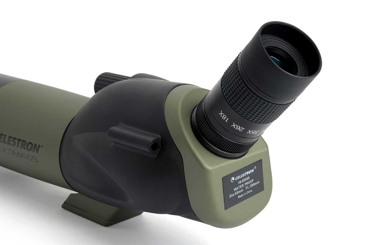 Ultima 18-55x65mm Angled Zoom Spotting Scope with Smartphone Adapter