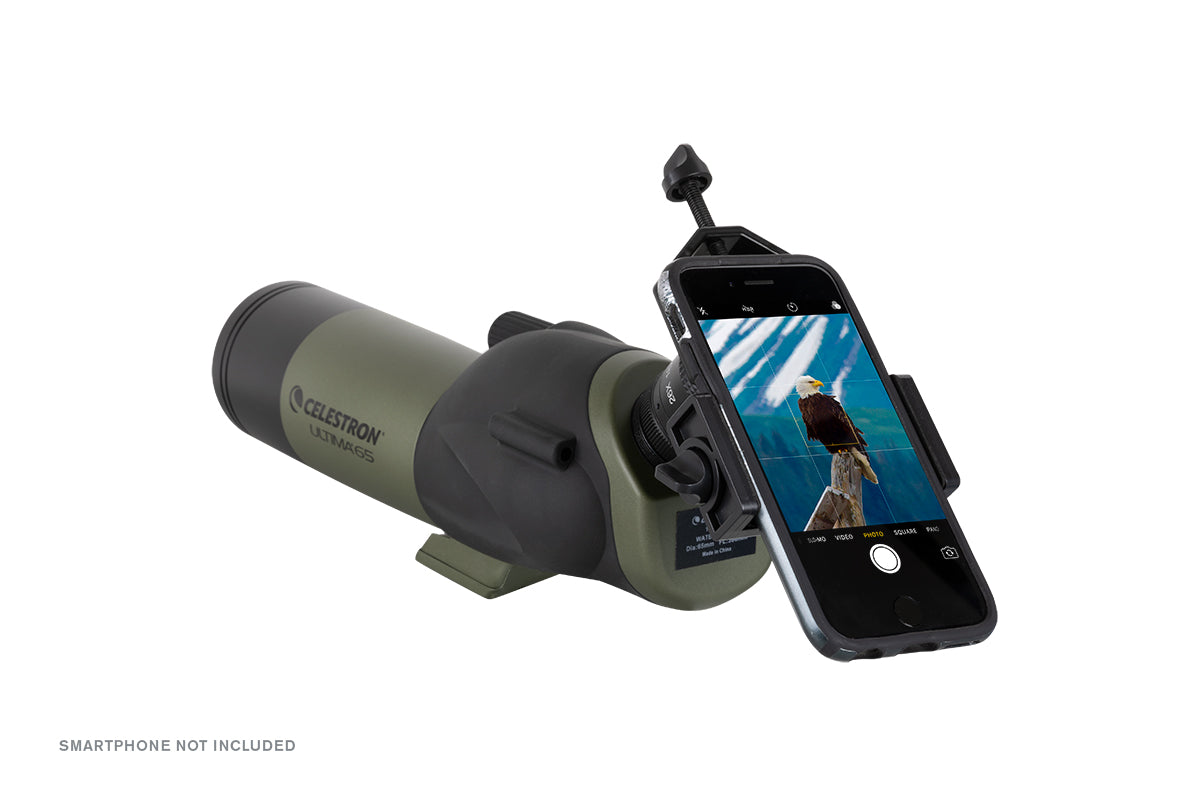 Ultima 18-55x65mm Angled Zoom Spotting Scope with Smartphone Adapter