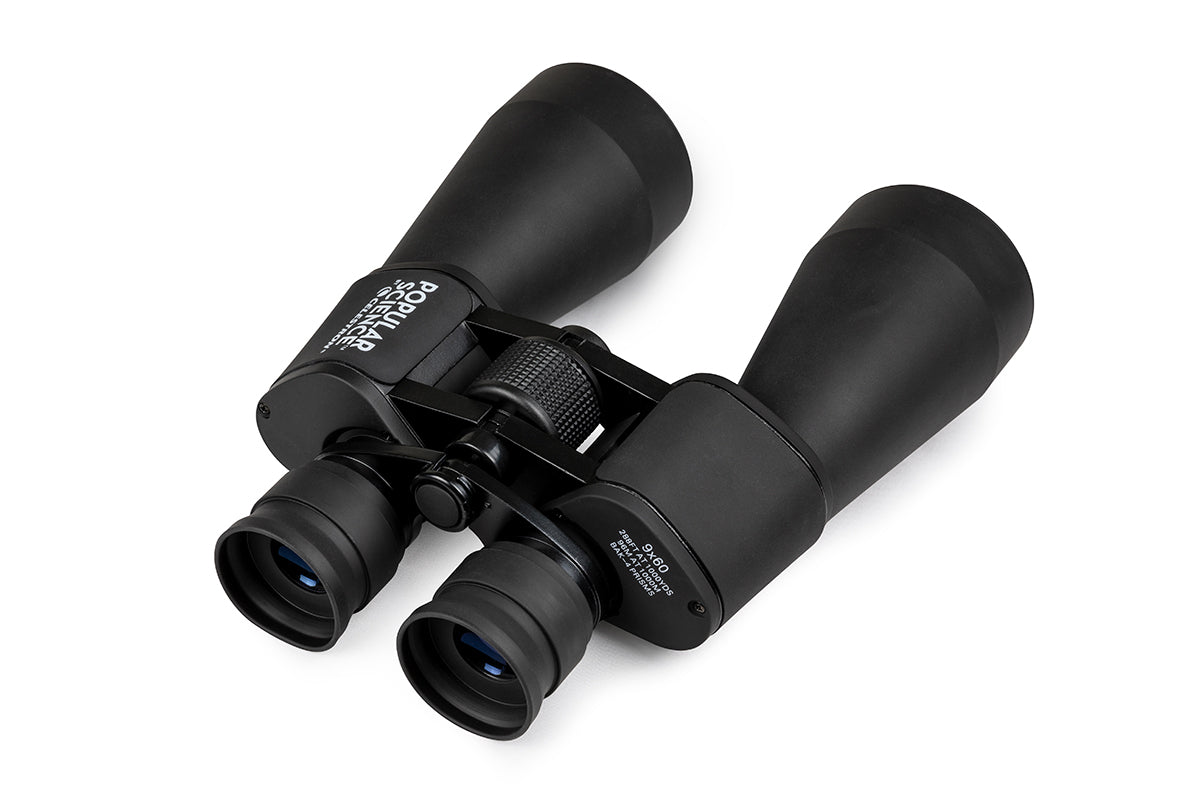 Popular Science by Celestron SkyMaster 9x60mm Porro Binocular with Smartphone Adapter and Bluetooth remote