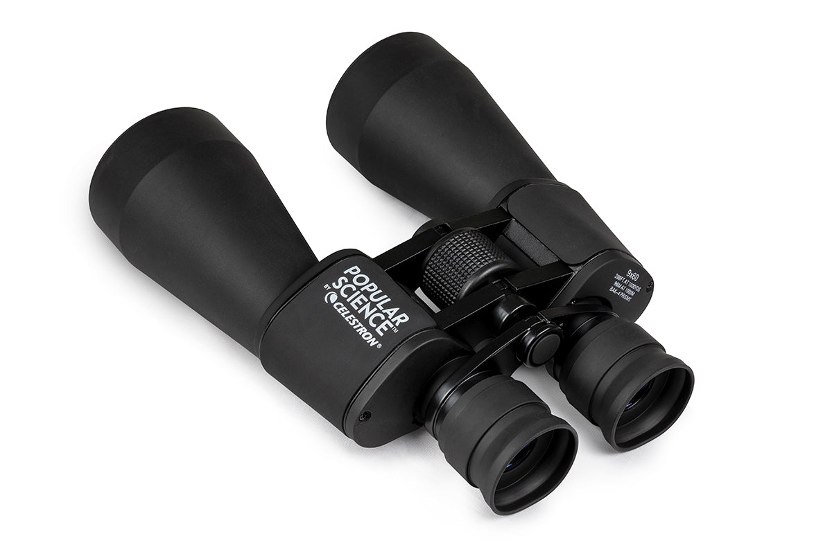 Popular Science by Celestron SkyMaster 9x60mm Porro Binocular with Smartphone Adapter and Bluetooth remote