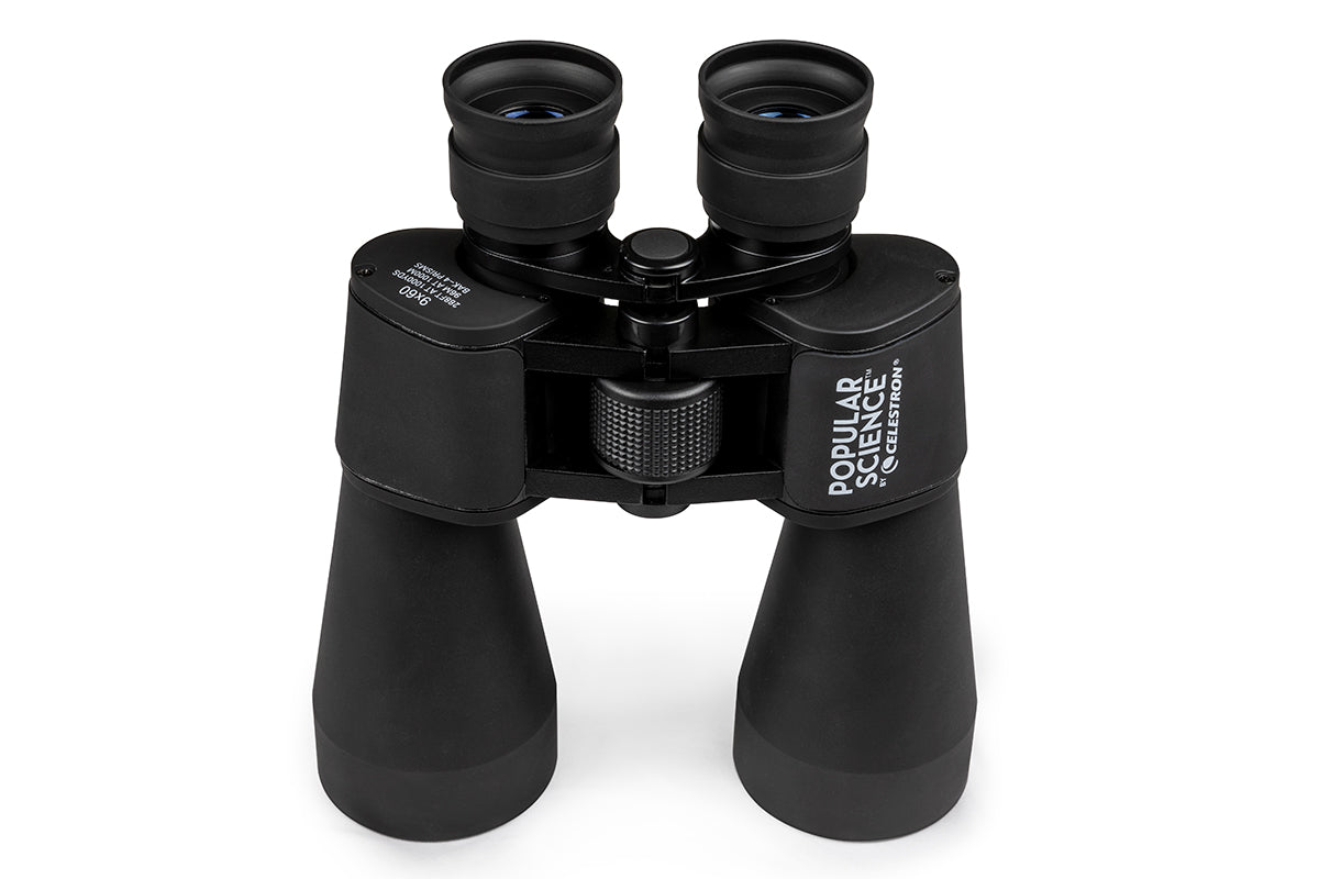 Popular Science by Celestron SkyMaster 9x60mm Porro Binocular with Smartphone Adapter and Bluetooth remote
