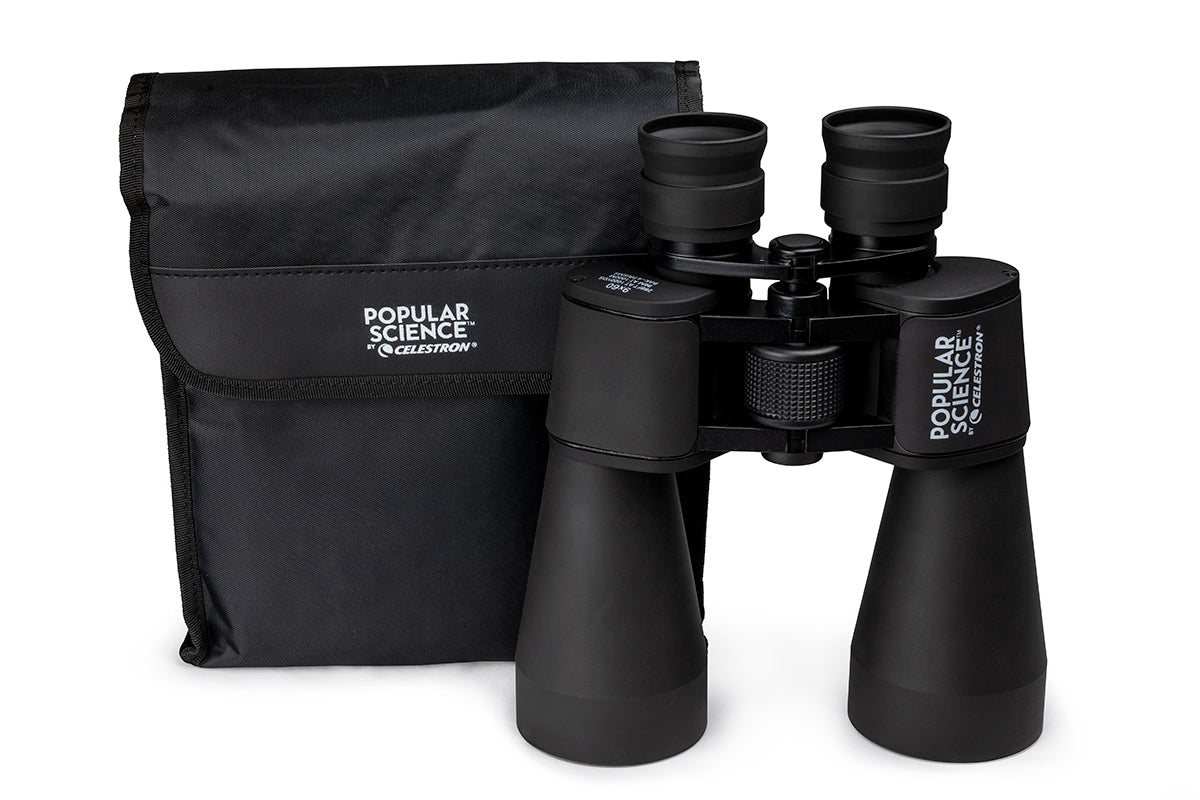 Popular Science by Celestron SkyMaster 9x60mm Porro Binocular with Smartphone Adapter and Bluetooth remote