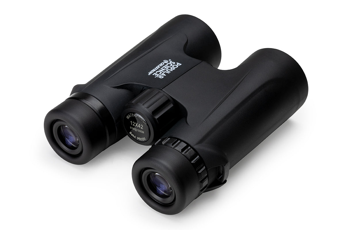 Popular Science by Celestron Outland X 12x42mm Roof Binocular with Smartphone Adapter and Bluetooth remote